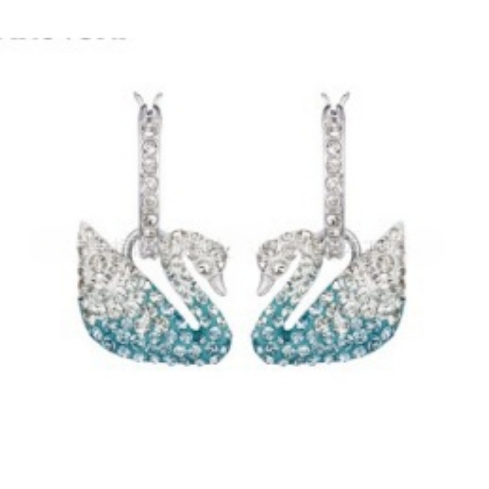 Designer's hot selling high-quality pulsating heart earrings women's swan element crystal dynamic earrings wedding party charm unlimited