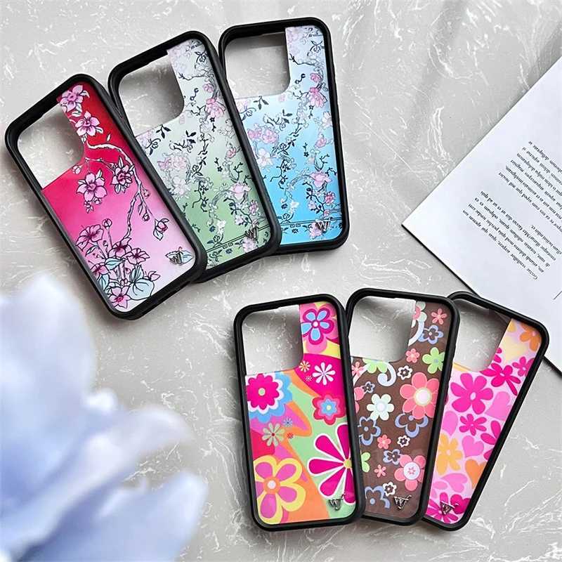 Fashion Wildflower Korean Cute Chrysanthemum Phone Cover For iPhone 16 15 14 13 12Pro Max Luxury 3D Metal wf Art F Flower Case Z250311