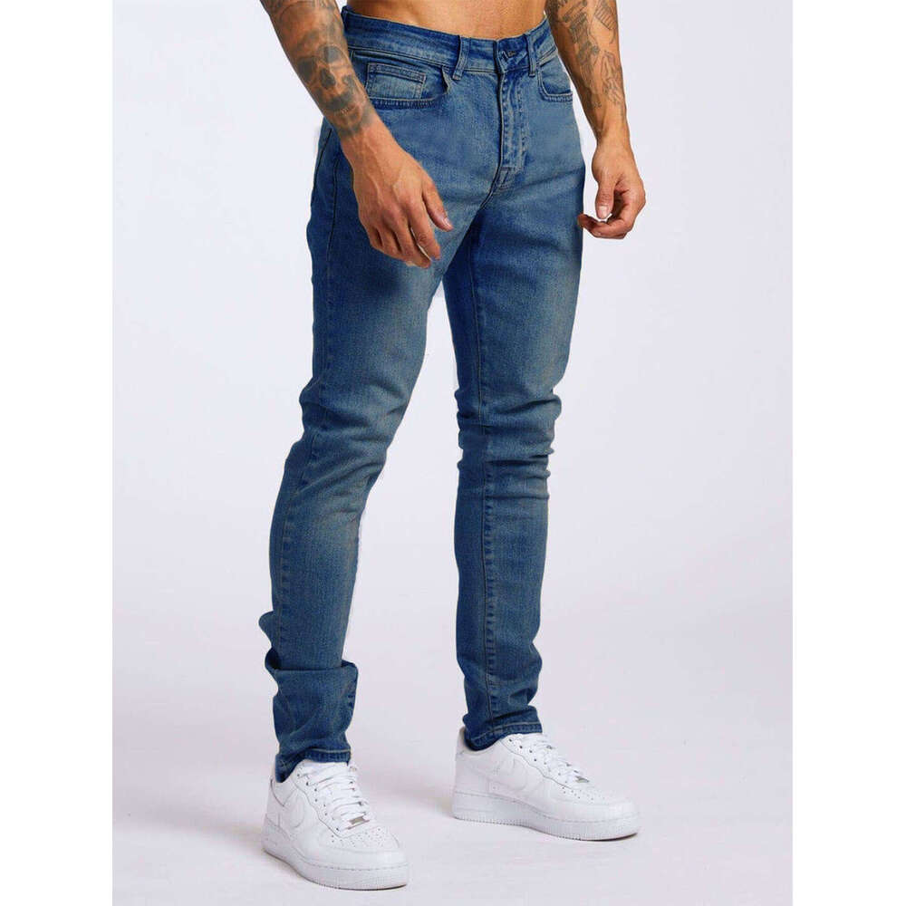 European and American pants ins black slim fit high waisted denim shorts men's 2025 new casual fashion trend clothing