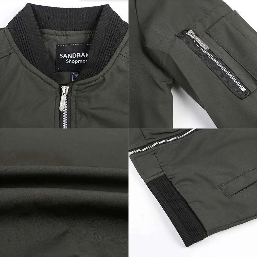 Fall Winter Quality New Fashion Young Men's Jackets Baseball Clothing Bomber Jacket Basic Style Solid Color Coat