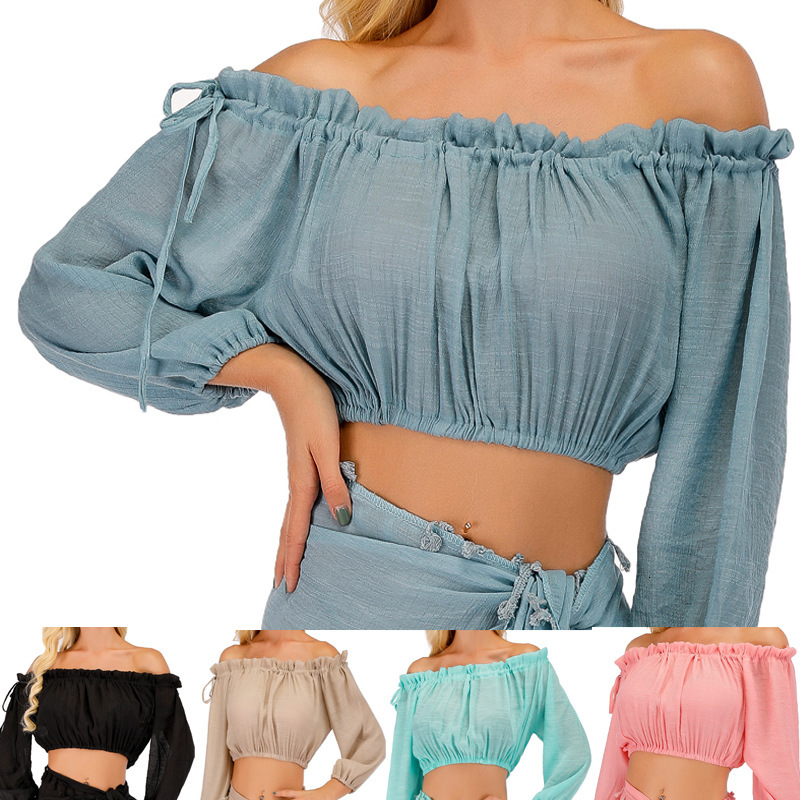 Beach Sexiness Pretend Strap One Shoulder Knitted Chest Wrapped Long Sleeve Bikini Hoodie