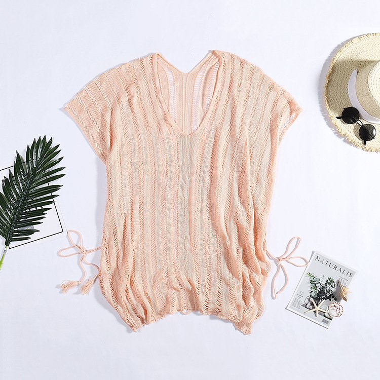 2020 Spring/Summer New Hollow Out Knitwear Loose Bikini Wrap Swimwear Cover Up Beach Sun Protection Clothing For Women