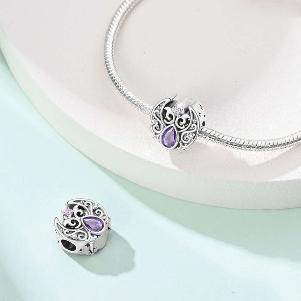 925 Sterling Silver Romantic Charms Classical Butterfly Cross Key Pendant Bead DIY Jewelry Accessories Bracelet