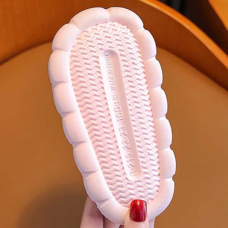Children Slippers Cartoon Bunny Soft Sole Anti-Slip Sandals Solid Summer Boys Girls Baby Kids Cute Shoes 4-12YT250311