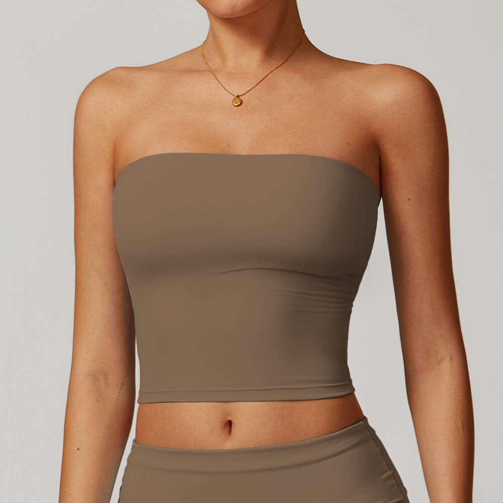 Strapless Sexy Back Sports Bra for Women Shock Resistant Quick Drying Fitness Yoga Top Man Woman Tees Tops Womens T Shirt Clothes