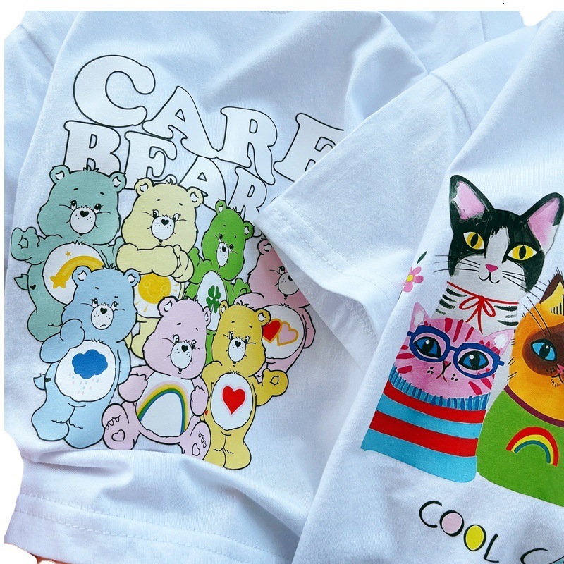 Ddmyshoesvip Pure Cotton Children S Short For Boys And Girls Cute Cartoon T Shirt White Half Sleeved Summer Baby Top