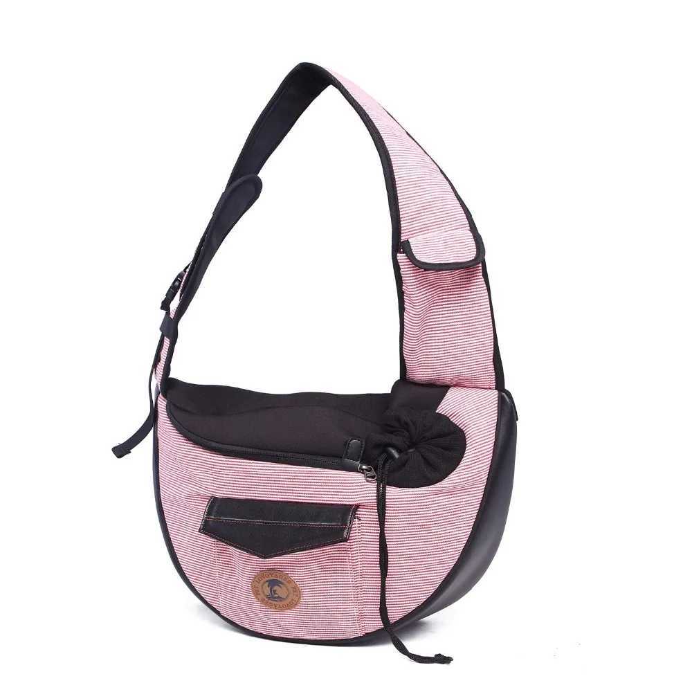 Pet Travel Bag Small Dog Cat Sling Carriers Hands Free Pet Puppy Reversible Pet Bag for Puppy Small Dogs and Cats 250205