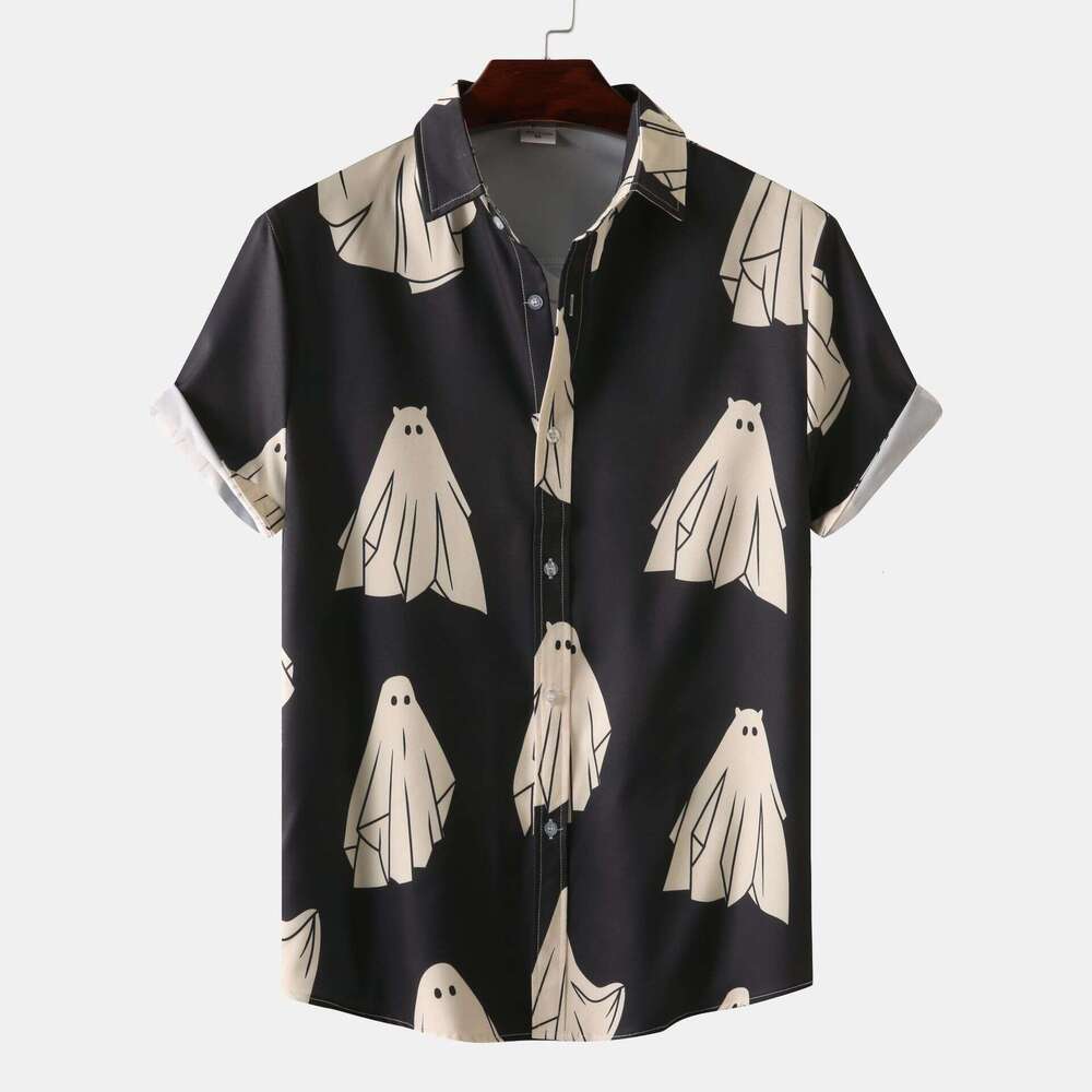 summer Hawaiian style beach ral men's short sleeved shirt 2025 new casual fashion trend clothing