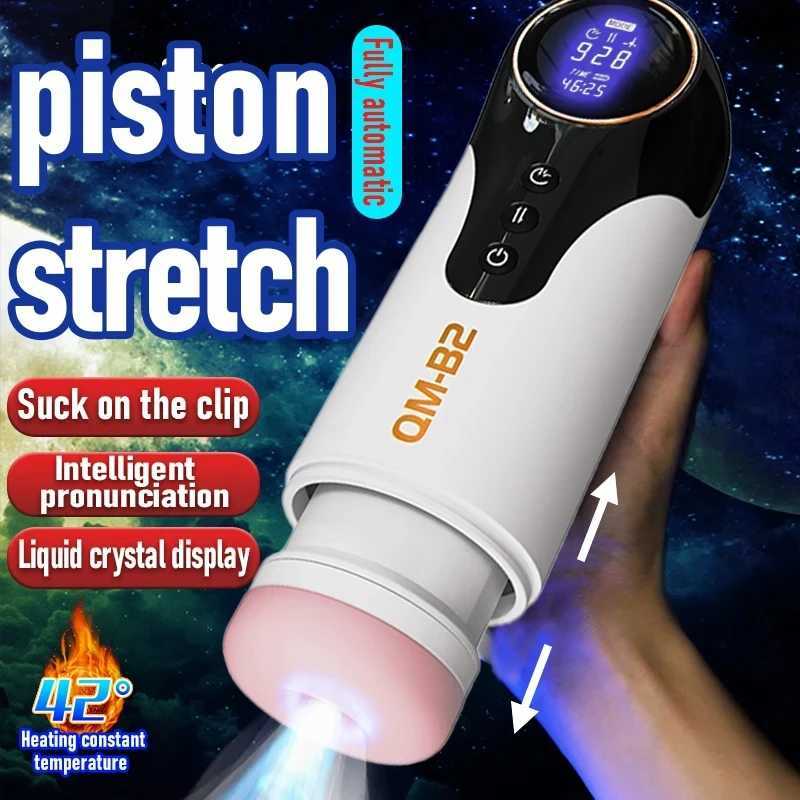 B2 Automatic Male Masturbator Penis Pump With 4 Sucking Thrusting 9 Vibration Pocket Pussy Masturbation Cup Sex Toys for Men W250311