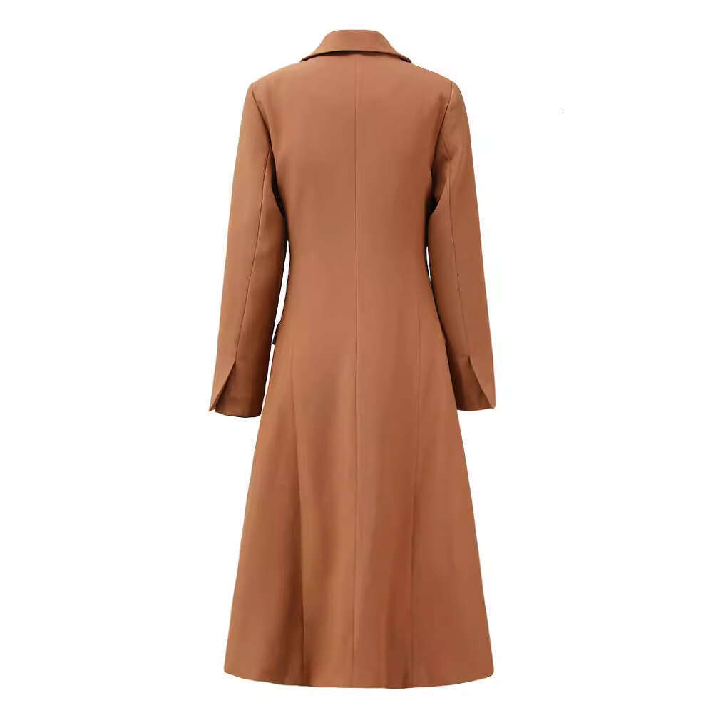 Heavy Industry Design Sense 24 Autumn New Item Niche Personality Loose Single Button Cardigan Over The Knee Slimming Windbreaker Jacket