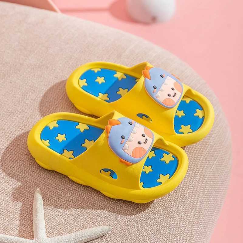Boy Girl Indoor Childrens Slippers Summer Anti-slip Wear-resistant Cartoon Slipper Women Man Bathroom Sandal Children Baby ShoeT250311