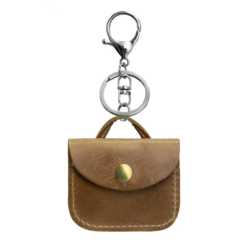 trendy genuine cow leather access card handbag pendant mini cute luggage coin bag accessories 250311