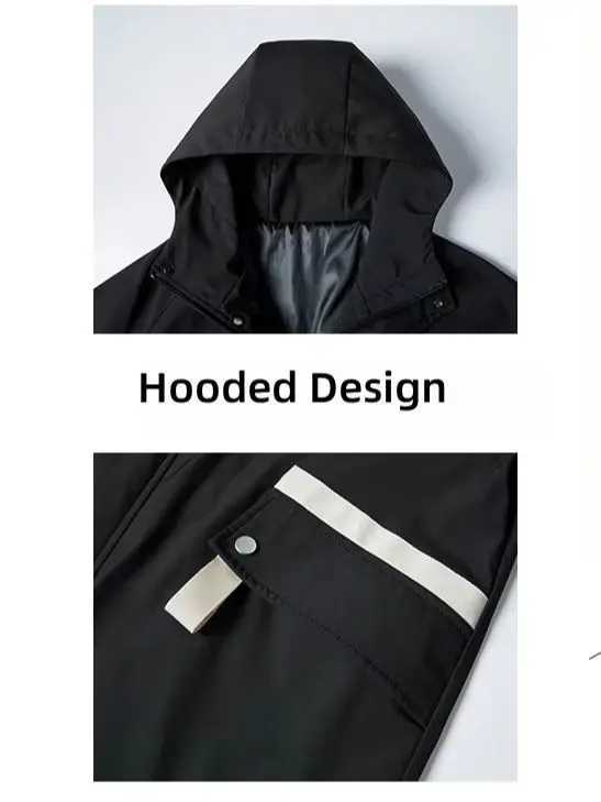 Outdoor Hooded Punching Jacket Waterproof Mens Women Models Spring Autumn Thin Section Punching Jacket Windproof SoftT250311