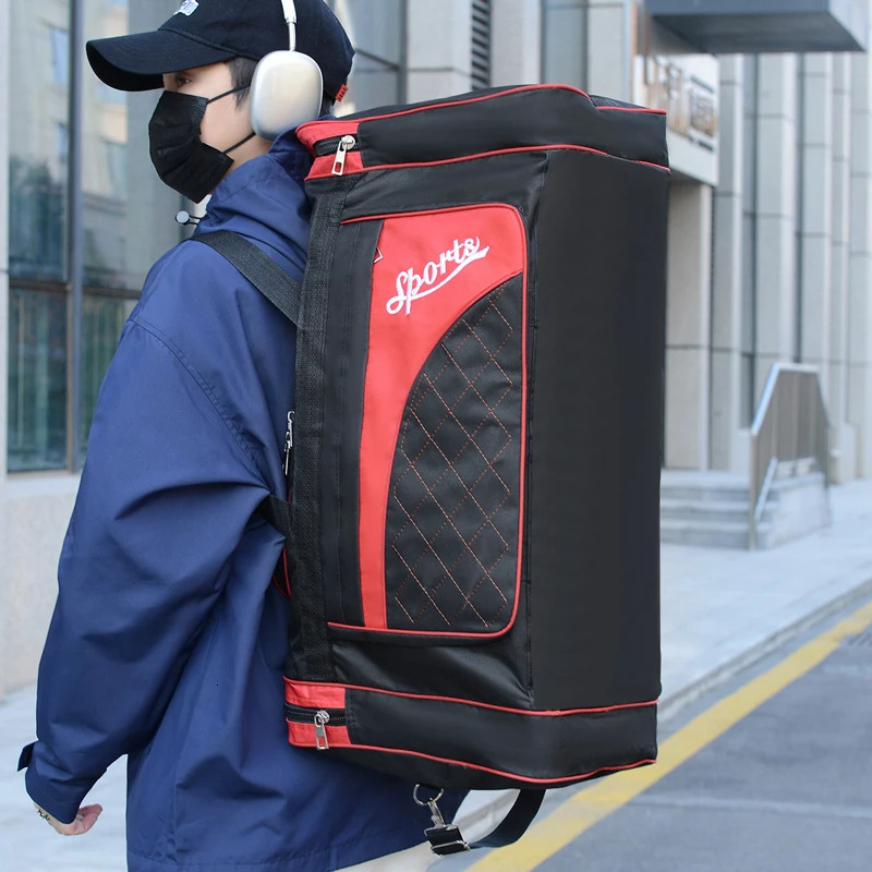 Large Capacity Handheld Travel Bag Unisex Folded Portable Durable 60 Liters Moving Luggage Fashion Storage Shoulder Duffle 250311