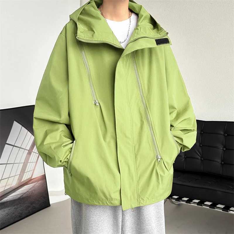 Dropshipping Streetwear 2023 Spring Casual Mens Jackets Hooded Harajuku Windbreaker Jacket For WomanT250311