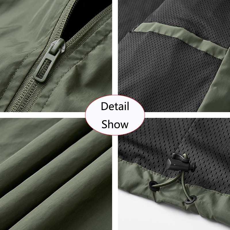 Hots 2025 Men Spring Outdoor Windbreak Hooded Jacket Men Autumn Solid Color Zipper Casual Fashion Brand Loose Jacket Coat MaleT250311