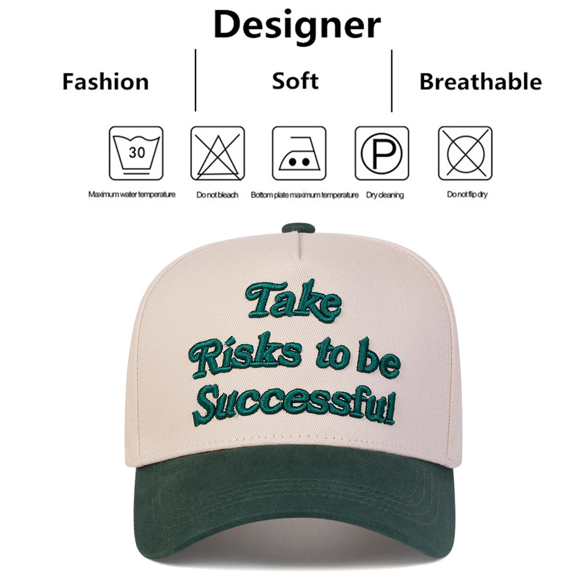 Unisex Take Risks To Be Successful Embroidery Baseball Caps Spring Autumn Outdoor Adjustable Casual Hats Sunscreen Hat 250311