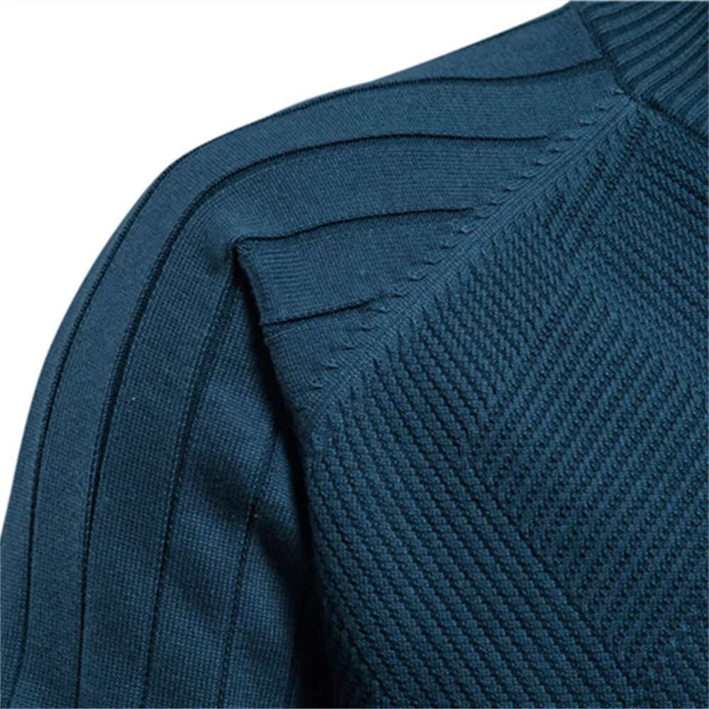 Argyle Solid Color Cardigan Casual Quality Zipper Cotton Winter Mens Sweaters Fashion Basic Cardigans For Men