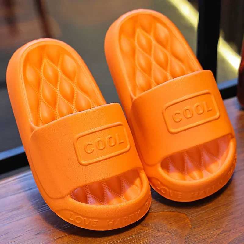 Summer Aged 3-12 Children Slippers Brief Lithe Sandal For Boys Girl Slides Soft Sole Mule Non-slip Flip Flops Home Kids ShoesT250311