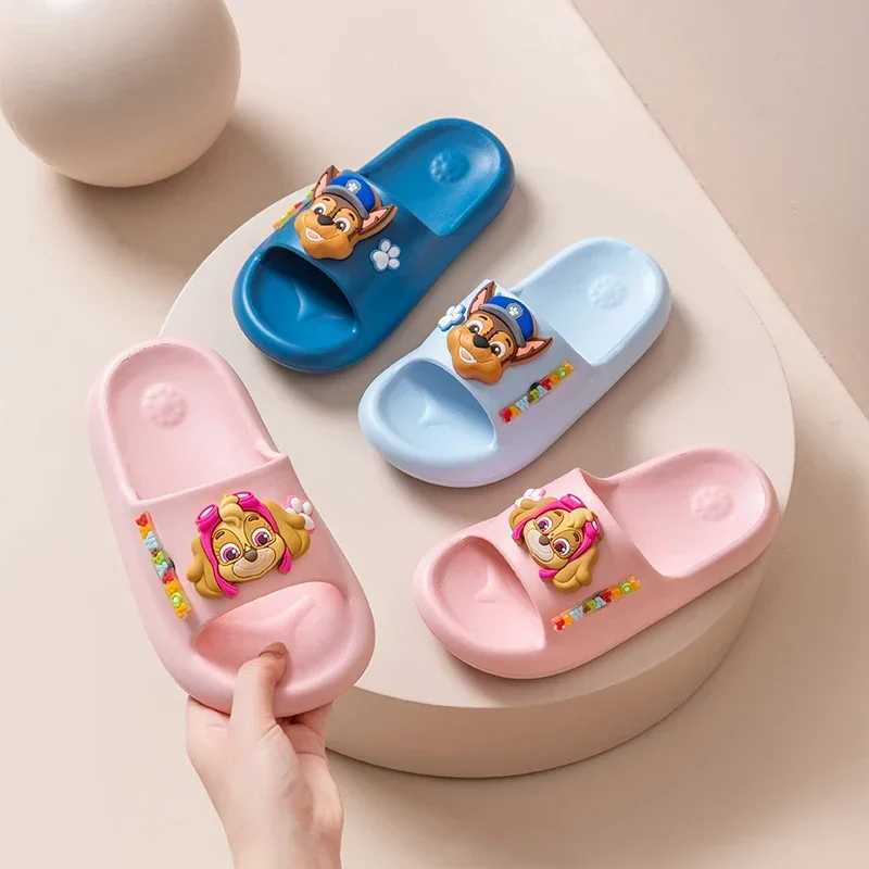PAW PATROKids Cartoon Dog Hole Shoes Baby Indoor and Outdoor Sandals Boys Girls Home Heel Wrap Non-Slip Wear-Resistant SlippersT250311