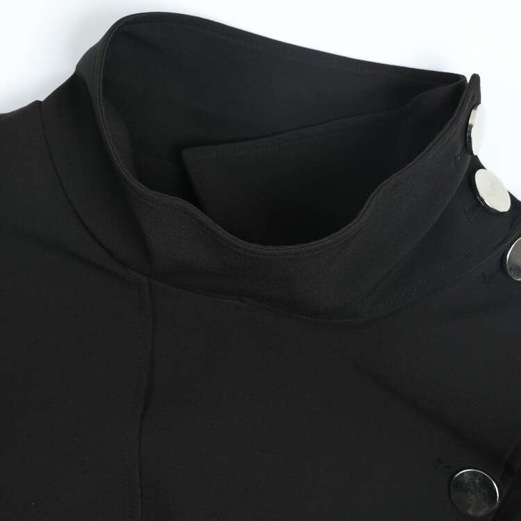 Irregular Mid Length Strap Windbreaker 2023 Autumn New Item Niche Personality Metal Decoration Design Coat