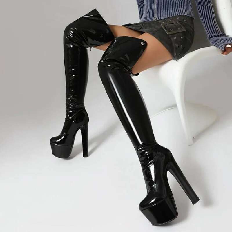 High Heel Autumn Winter New Style Fashion High Heeled Waterproof Platform Women S Sexy Party Over The Knee Boots High Cm