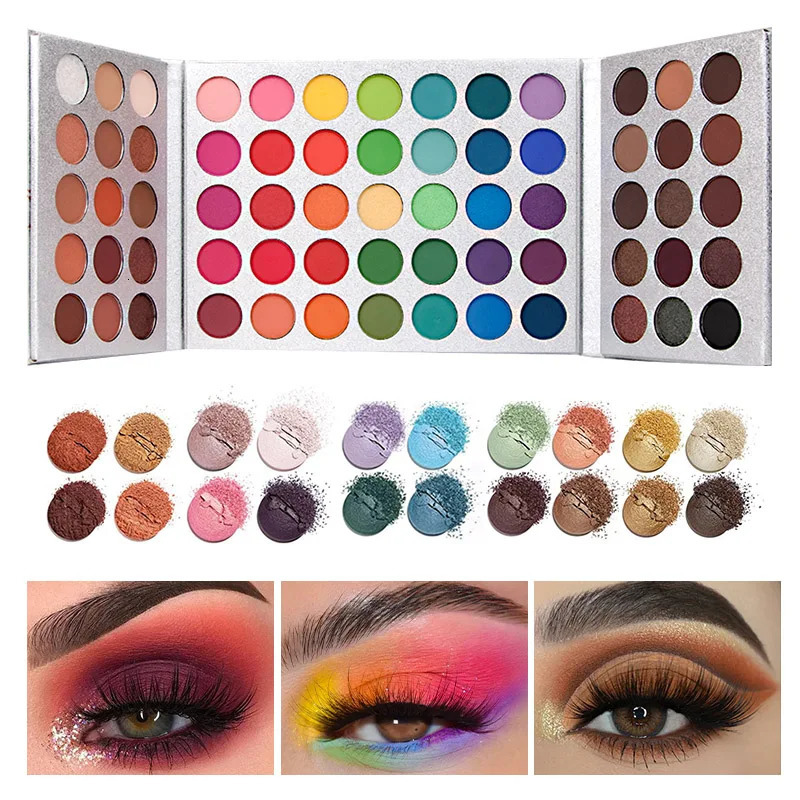 65-Color Eyeshadow Palette Makeup-High Pigmented Eye make up Tool Matte Glitter Finishes for Festival Christmas Cosmetics makeup 250306