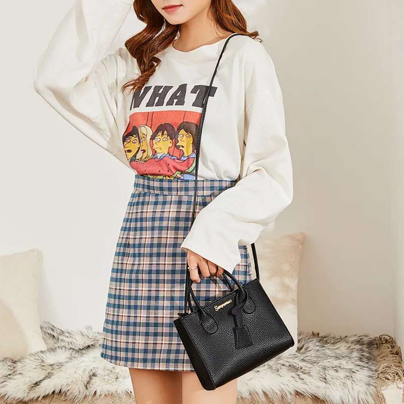2025 New Solid Color Lychee Grain Women's Designer Trendy Fashion Handbag, Single Shoulder Crossbody Bag, Three purpose Handbag, Portable Leisure