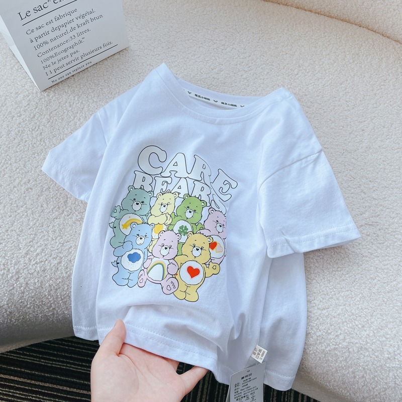 Ddmyshoesvip Pure Cotton Children S Short For Boys And Girls Cute Cartoon T Shirt White Half Sleeved Summer Baby Top