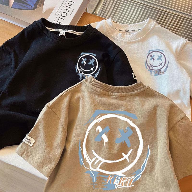 Ddmyshoesvip Boys Short Trendy Brand Top Half Sleeved Clothes T Shirt Summer Baby Boys Children S Clothing