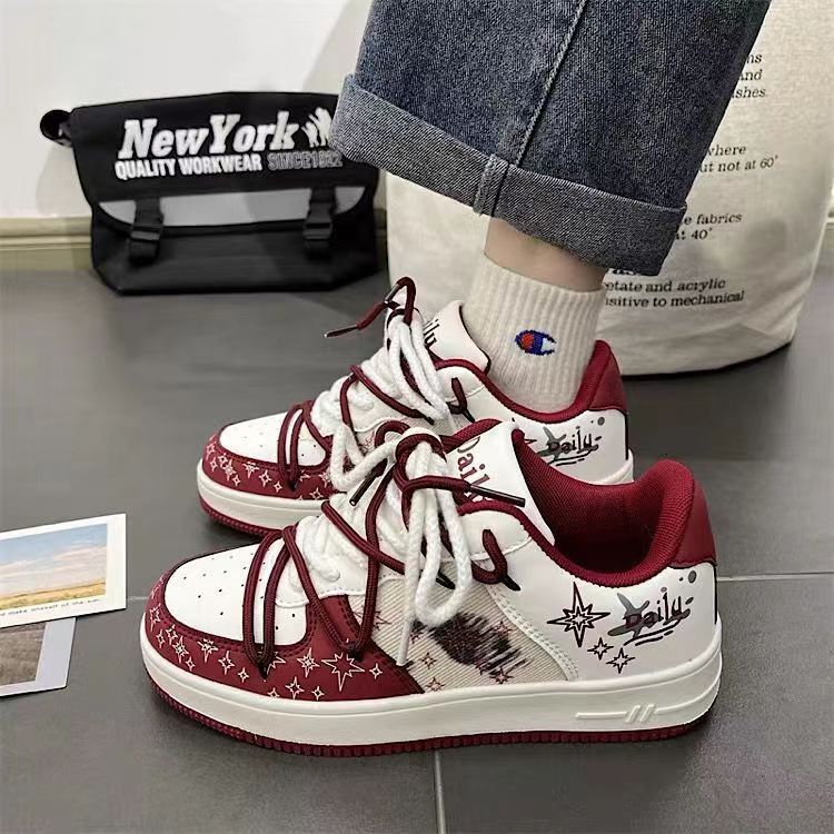 2025 Designer Spring And Summer New Shoes Internet Multi-function Men's Casual Shoes Red Graffiti Outdoor Shoes Student Couple Sports Shoes Child
