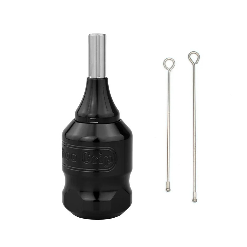 32MM Aluminum Alloy Tattoo Grip With Back Stem Aluminum Alloy Handle Grip Tattoo Tube Tip Two Colors Body Art Supplies Artists 250306
