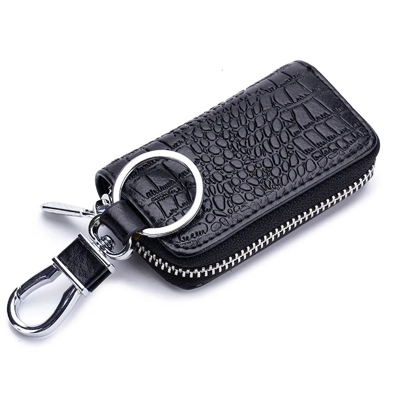 Mini Key Holder for Car Keys Wallet Pouch Bag Premium Leather Keychain Housekeeper Case Unisex Organizer Purse 250311
