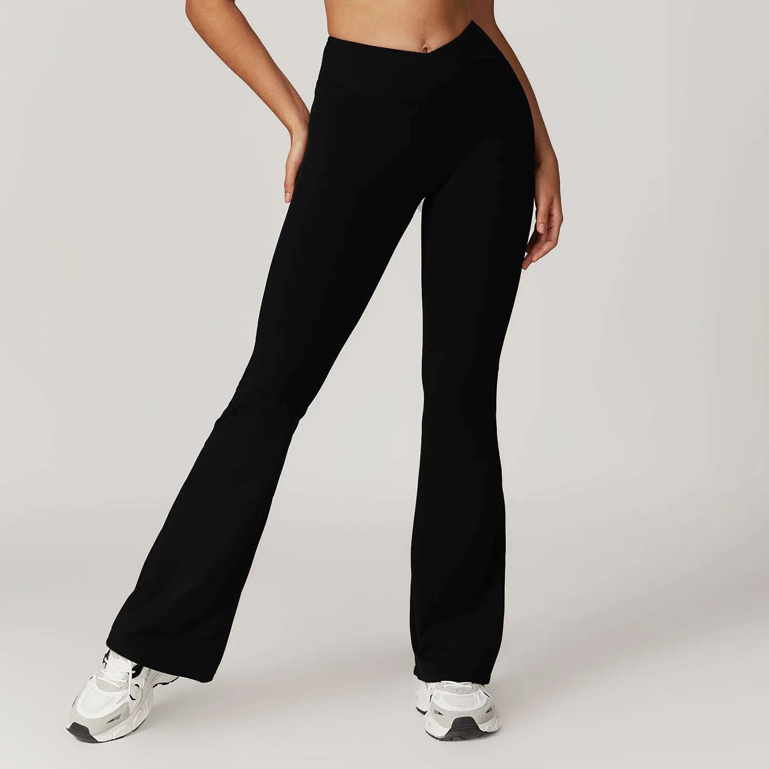Women High Waist Flared Slim Solid Sexy Pants Elastic Butt Lift Skinny Yoga Gym Workout Runing Push Up Leggings