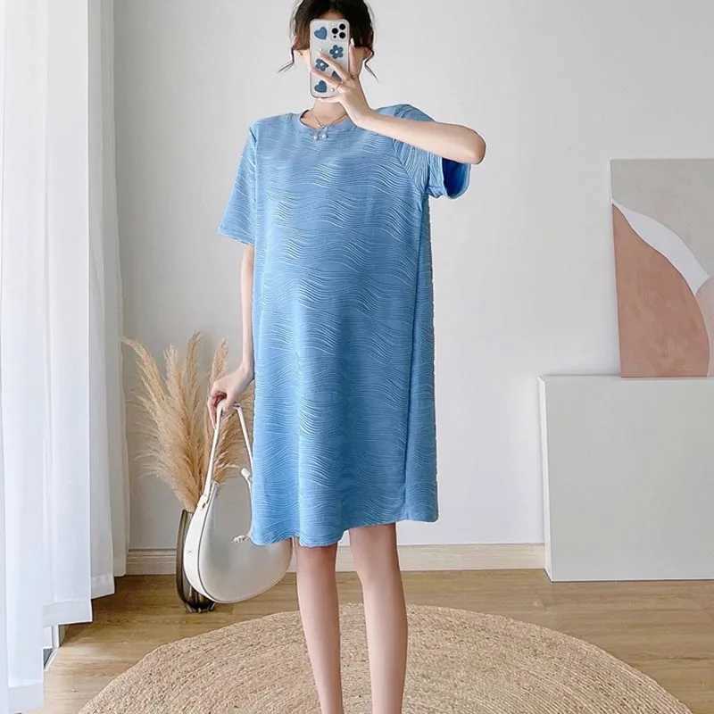 Maternity Dress Summer Fashions Version Loose Maternity Dress Summer Long Holiday Pregnant Women Skirts Vestidos De FotografaT250311