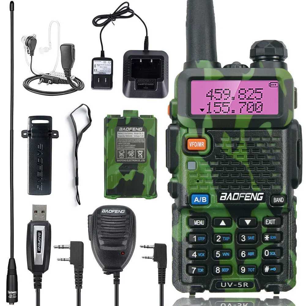 New Arrival BaoFeng UV 5R Walkie-Talkie Dualband Long Range Two Way Radio For Hunting Portable FM cb Radio Stations Transceiver Wireless Set T250311