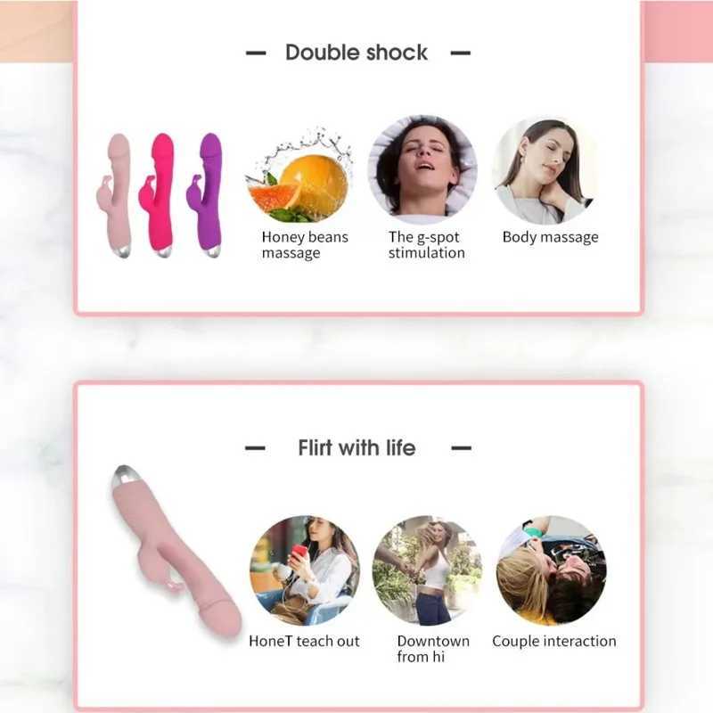 Vibrator for Women G Spot Clitoris Stimulator Vagina Nipple Dildo Silent Adults Sex Toy Female masturbation Massager vibrationXJ250311