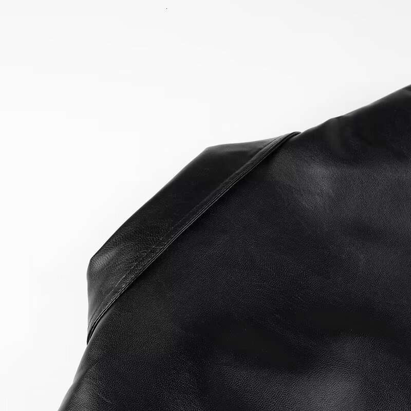 2024 Spring New Product Women's Street Fashion Imitation Leather Long Windbreaker Coat 1781