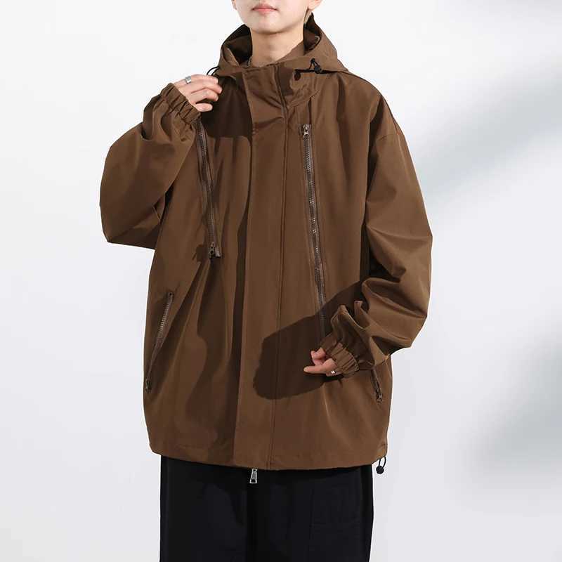 Spring Autumn Casual Jacket Men/Women Outdoor Waterproof and Windproof Hooded Windbreaker CoatsT250311