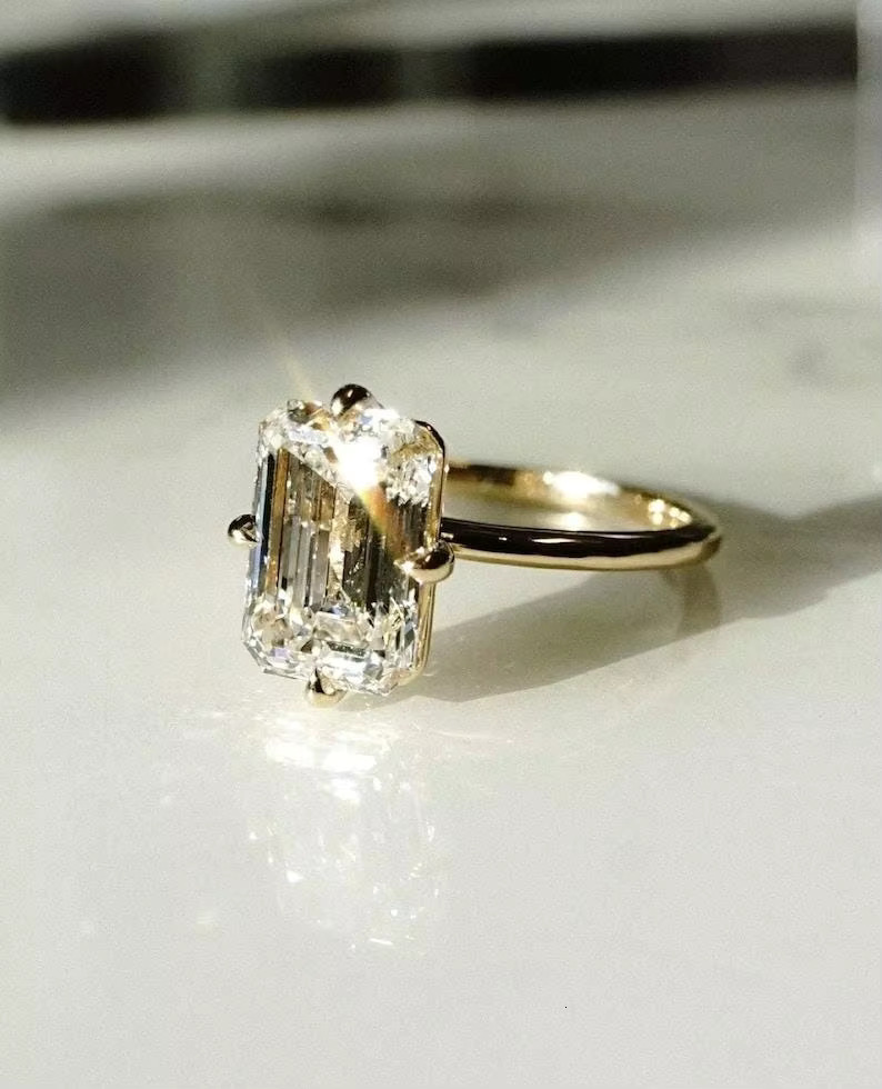 Brilliant Moissanite Engagement Ring a Sparkling Alternative to Diamonds