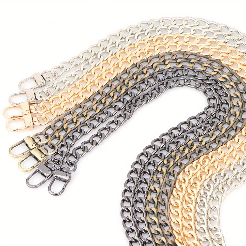 40140cm Purse Chain Strap Flat Handbag Chains for Wallet Satchel Tote Bags Shoulder Bag Replacement 250311
