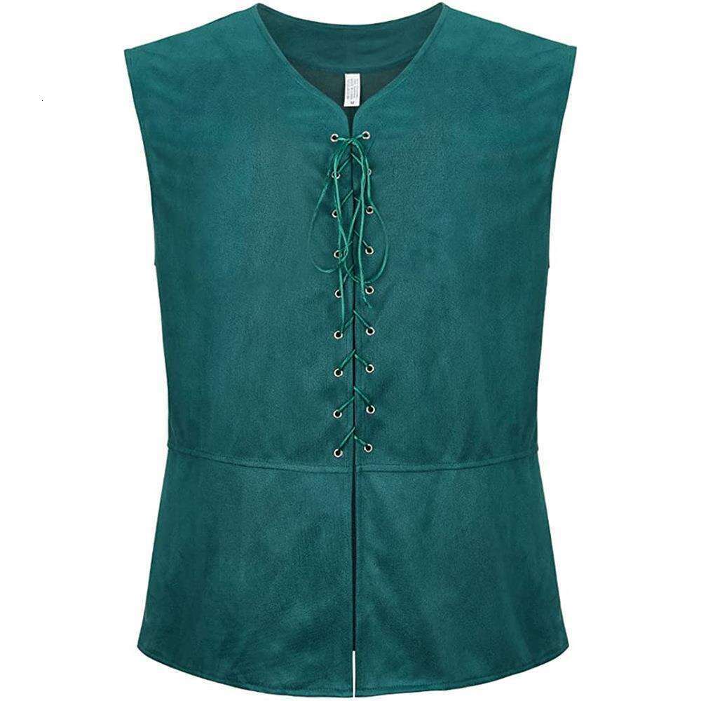Medieval Renaissance Pirate Gothic Steampunk Strap Vest 2025 New Casual Fashion Trendy Clothing