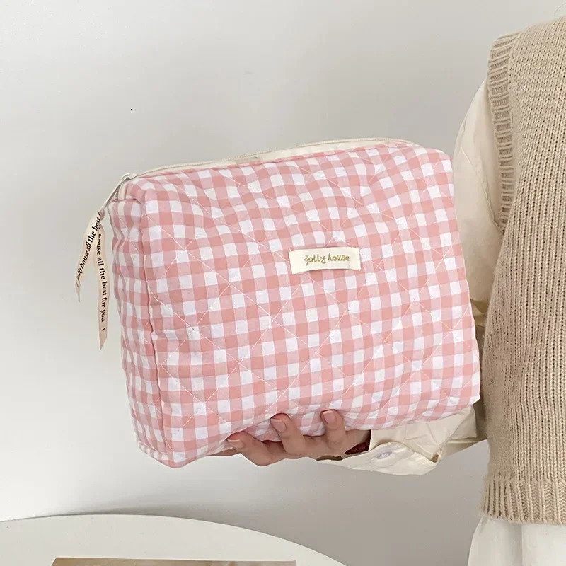 Large capacity womens makeup bag casual small storage with zipper travel clutch 250311