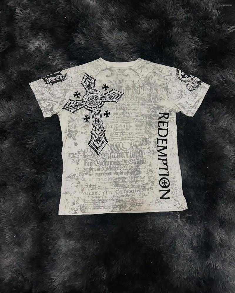 Men's T Shirts 2000s Xzavier Shirt Medium Black Lion Graphic Goth Vamp Wichy Retro Print Cotton Top