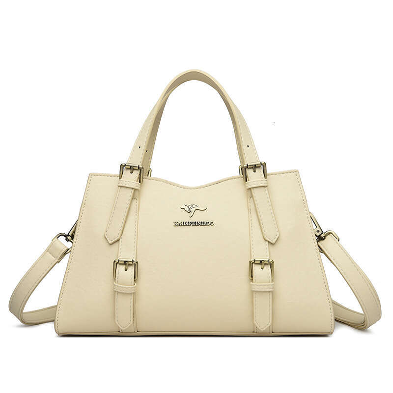 2025 New Soft Leather Handbag for Women's Simple Commuting, Large Capacity Tote Bag, Single Shoulder Crossbody Bag