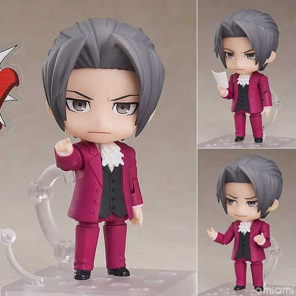 10cm Phoenix Wright Ace Attorney Miles Edgeworth 1761 1762 Anime Figurine Action Figure Toys Doll Christmas Gift With BoxXJ250311