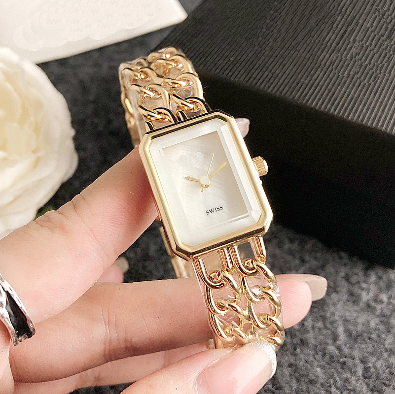 Top quality double chains women Designer WristWatches aaa with box wonderful lady fashion casual Luxury Dial 21mm quartz Watchs no407