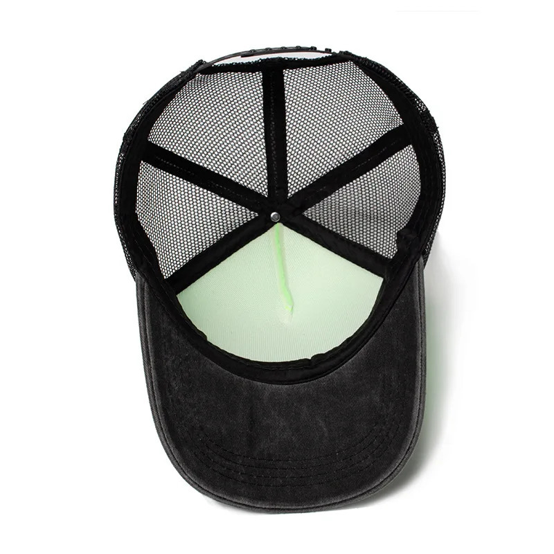 1 baseball cap mens summer breathable mesh sun hat unisex cotton buckle truck liner 250311