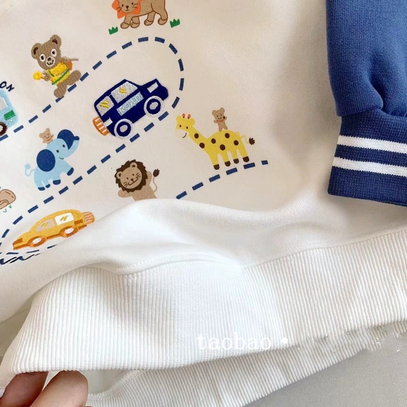 Ddmyshoesvip Children S Spring Autumn New Car Track Color Blocked Boys Hoodie And Girls Undercover