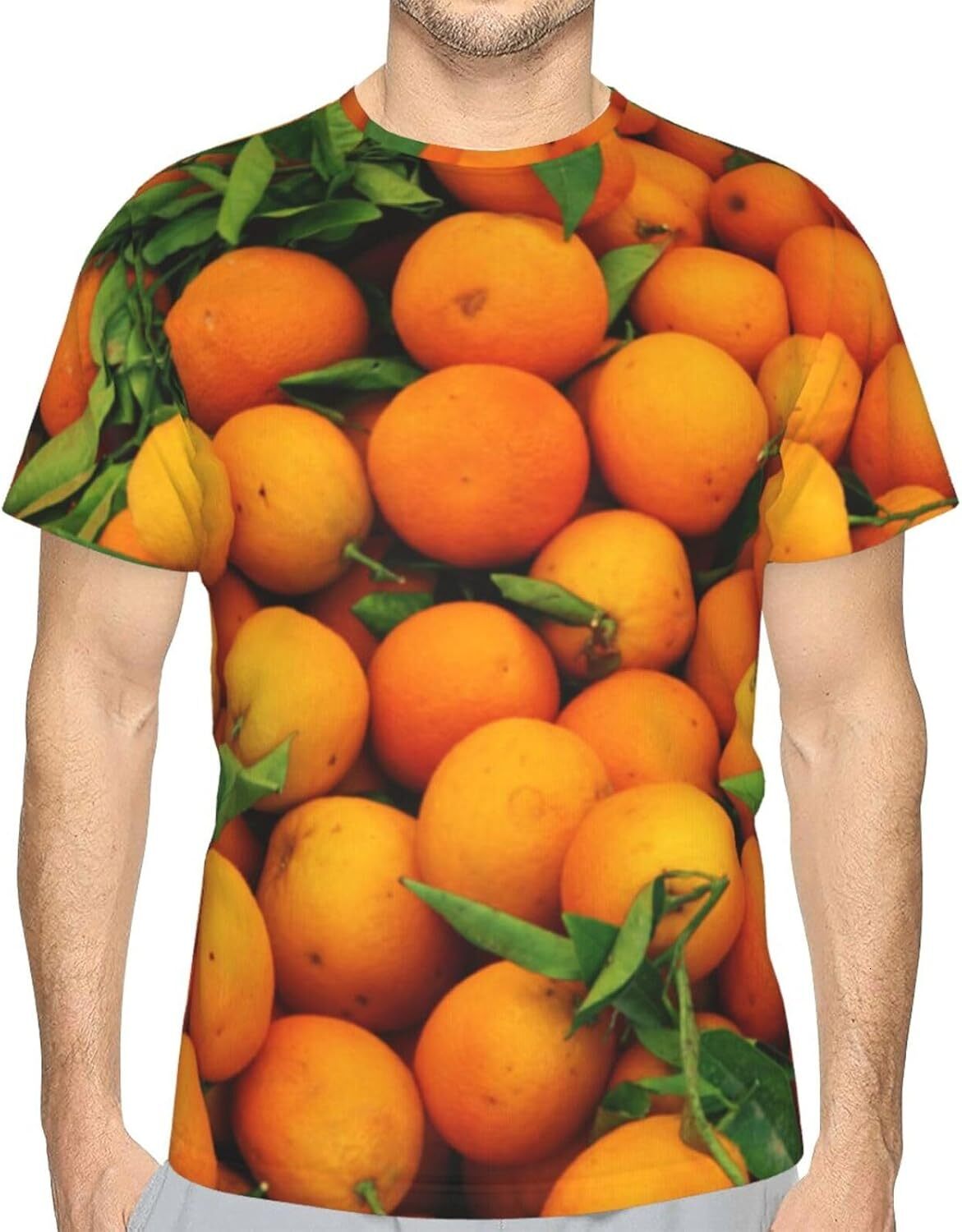 Mens T shirt 3D Tshirt Men Personalized Fruits Orange T-Shirt tee Casual tops summer clothes cool fashion
